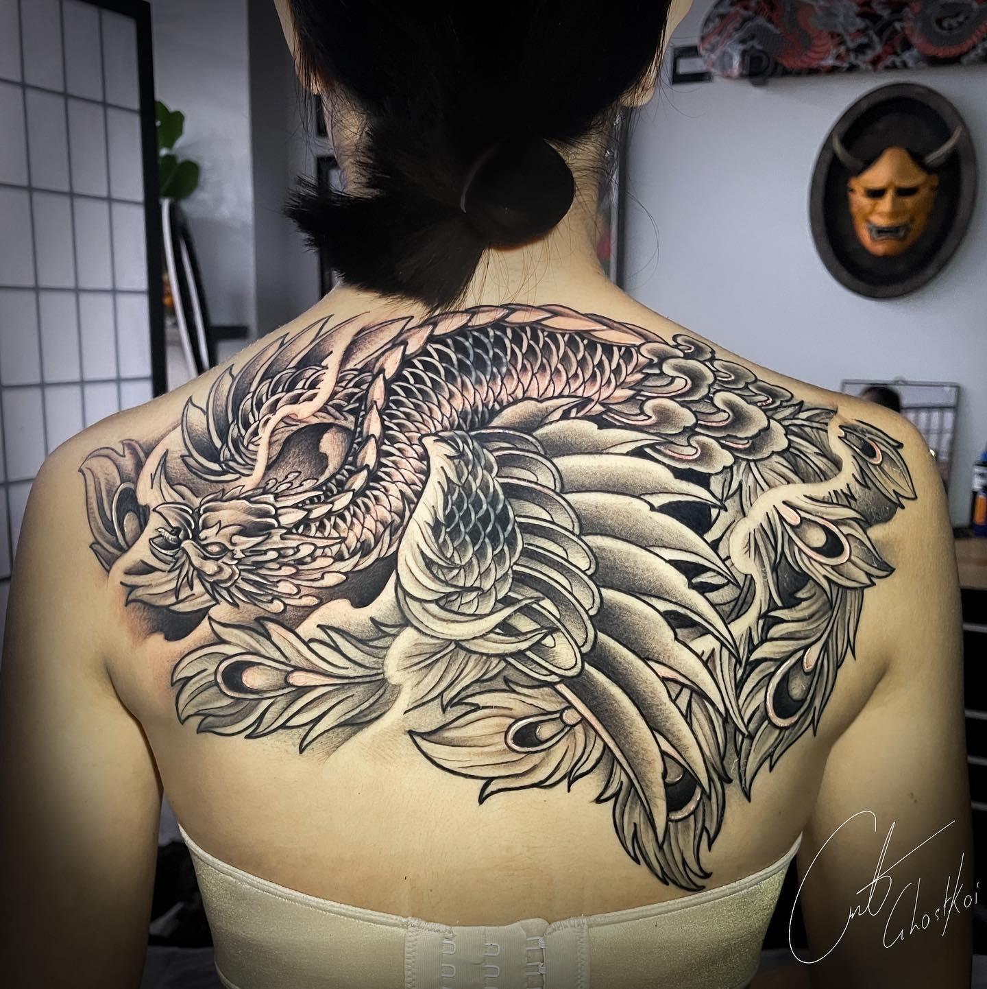 Phoenix Back Tattoo