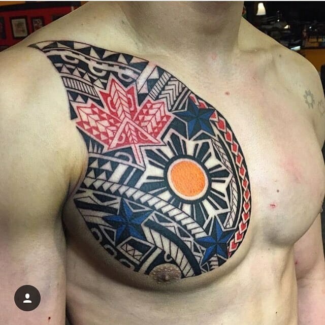 Aztec Sun Tattoo