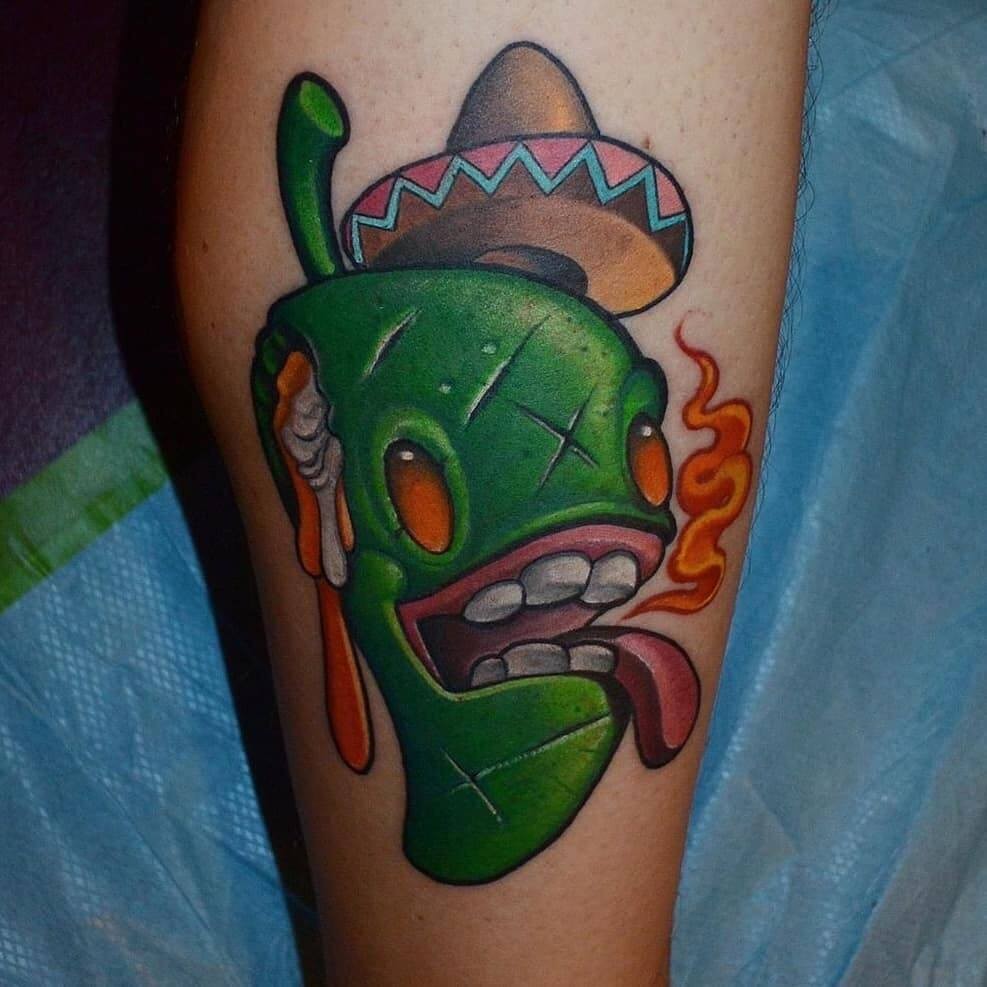 Animated Jalapeno Pepper Tattoo