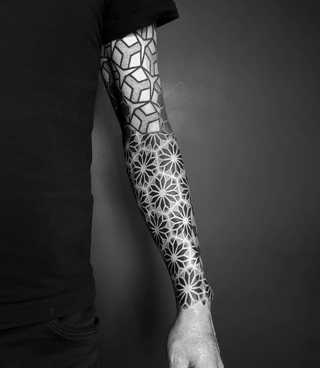 Intricate Design Hexagon Tattoo