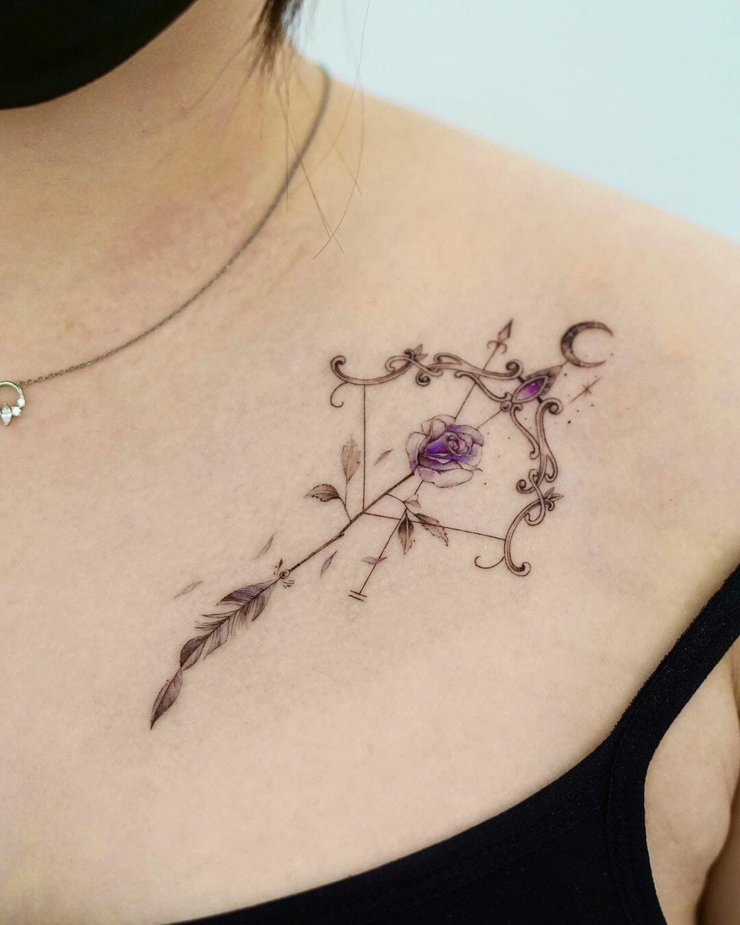 Sexy Collar Bone Tattoo