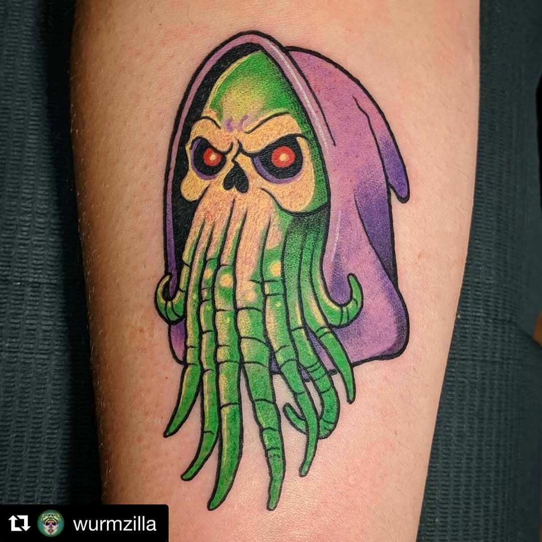 Colorful Cthulhu Tattoo Design