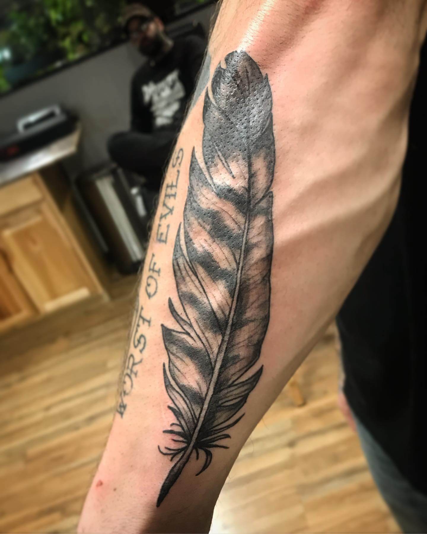 Turkey Feather Tattoo