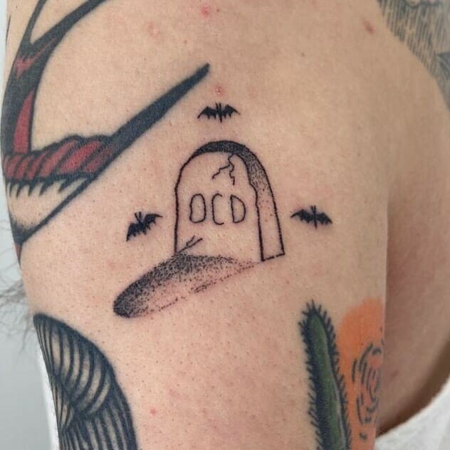 Struggles Of OCD Grave Tattoo