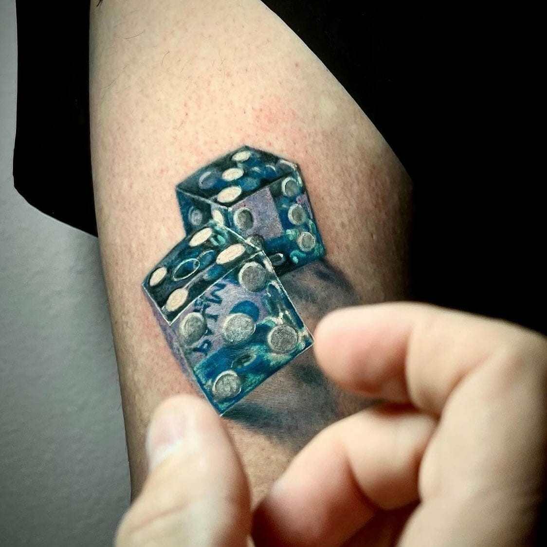 3d Dice Tattoo