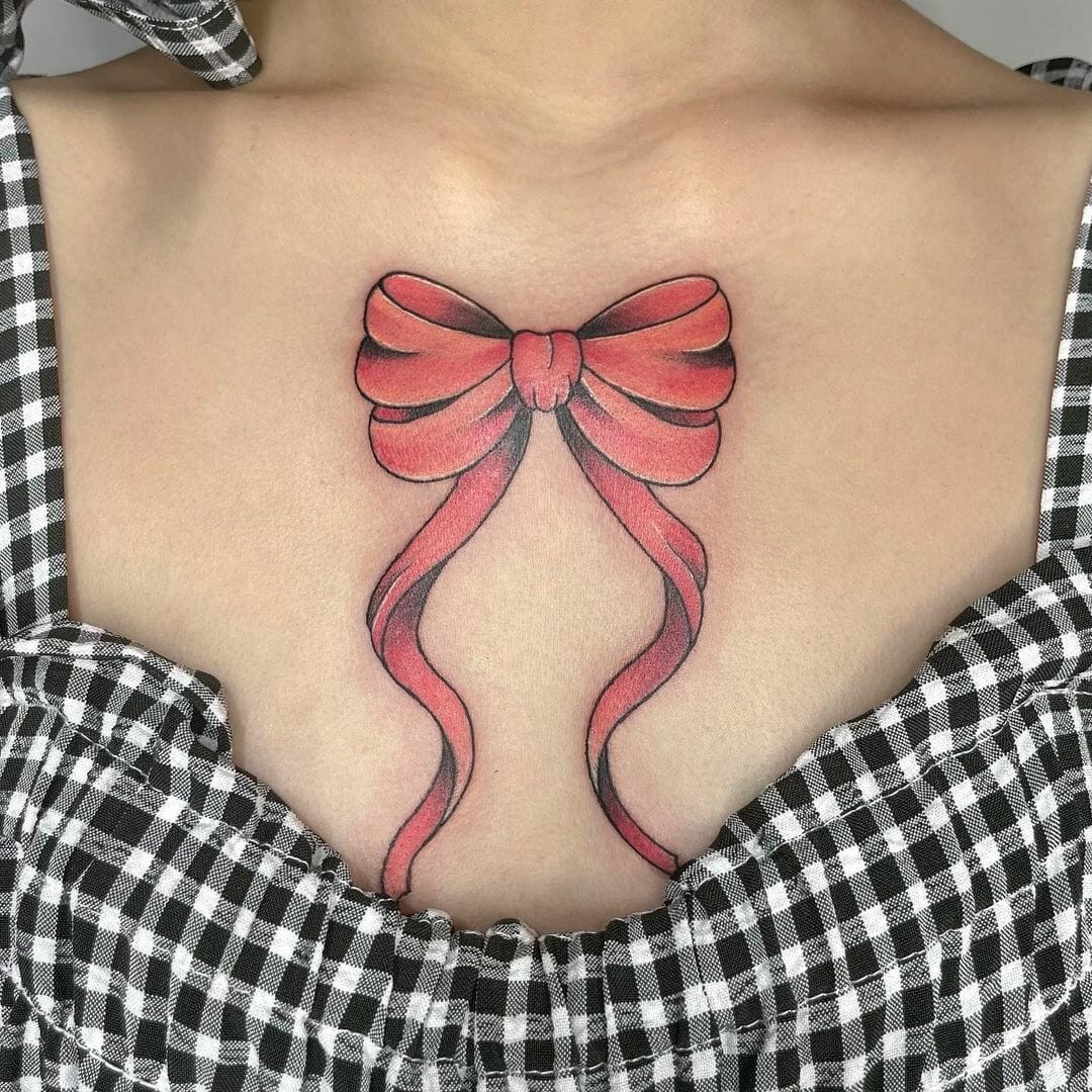 Elegant Bow Tie Tattoo