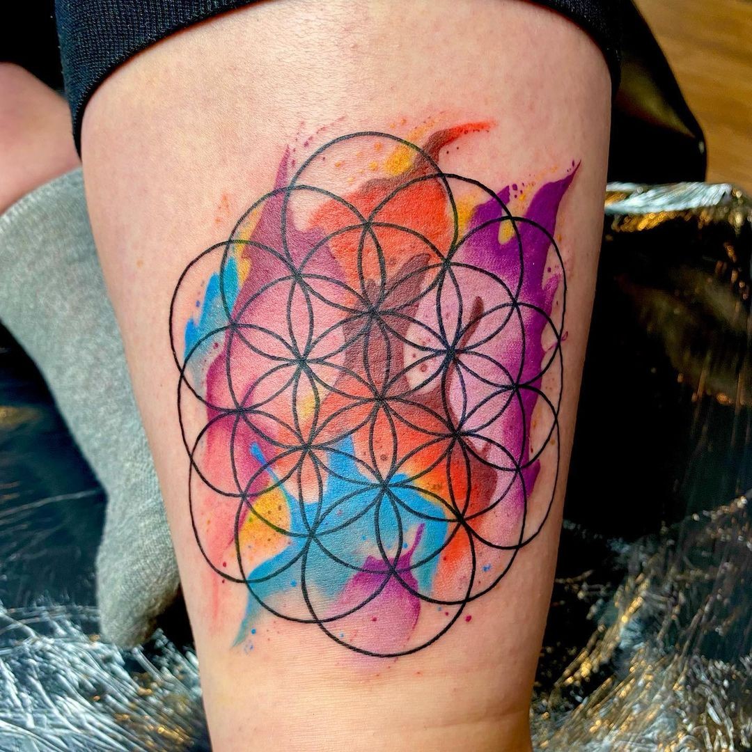 Elaborate Geometric Circle Tattoo