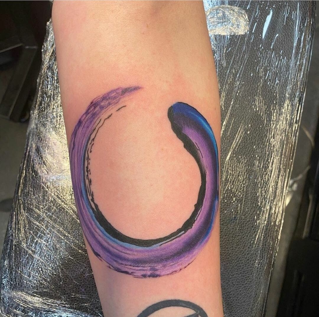 Enso Brush Stroke Tattoo