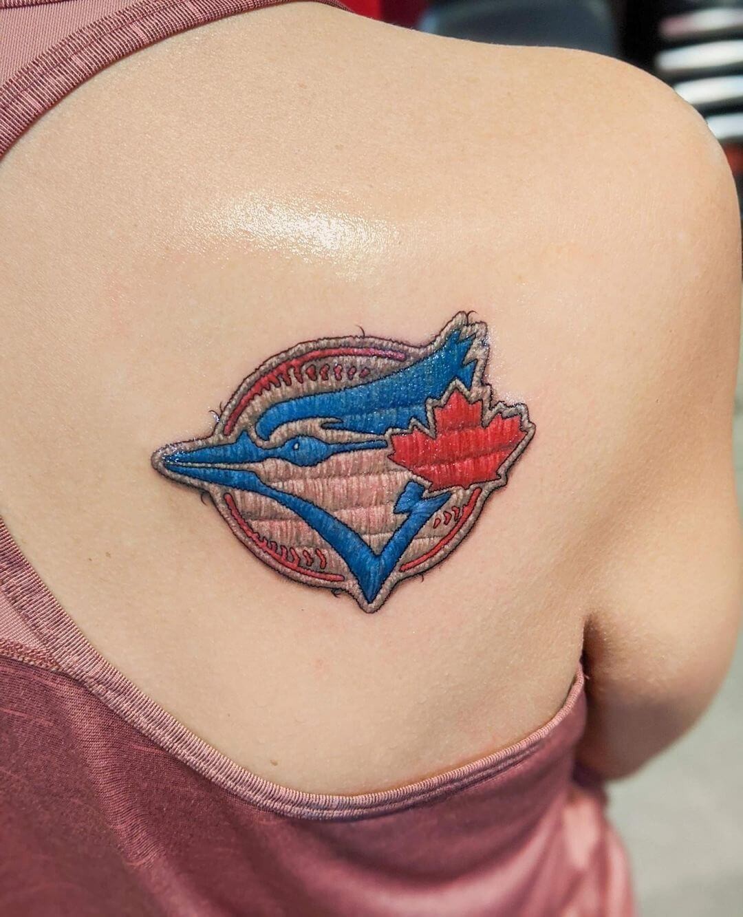 Embroidery Baseball Tattoo With Logos