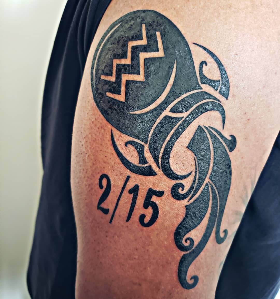 Pitcher Tribal Aquarius Tattoo