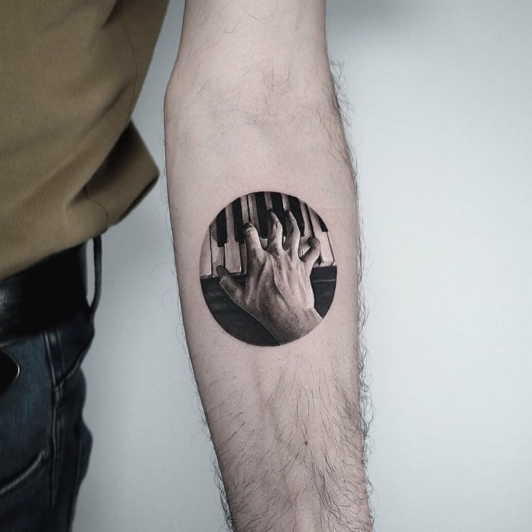 The 3d Piano Keys Tattoo