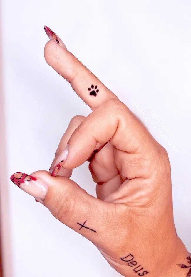 Finger Dot Tattoo