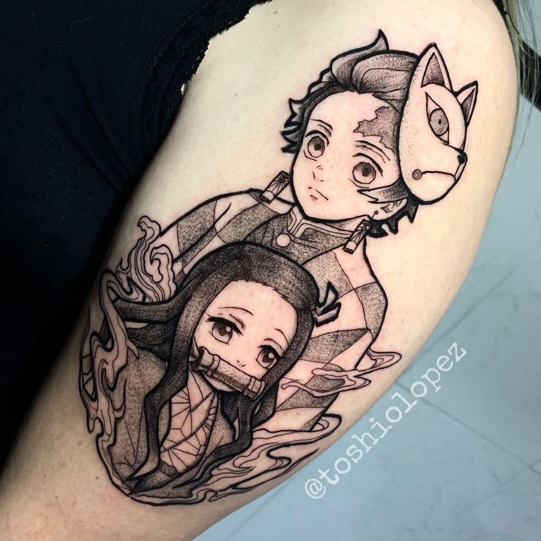 Demon Slayer Tanjiro And Nezuko Tattoo