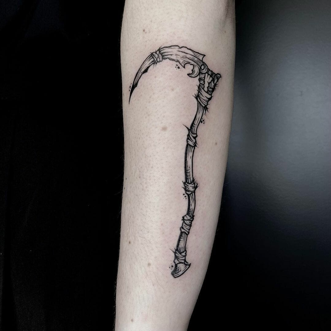 The Minimalistic Scythe Tattoo