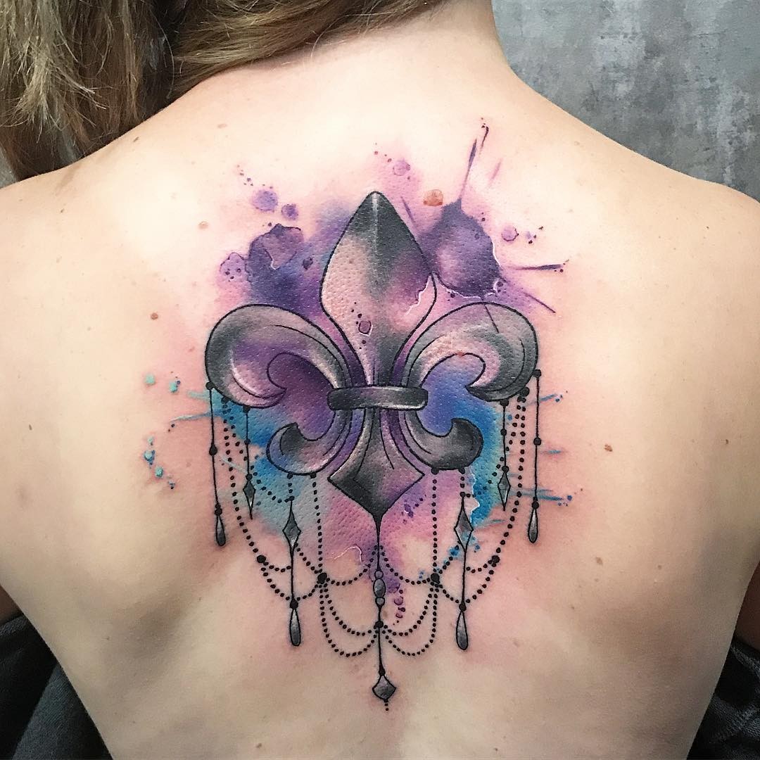 Ornamental Fleur De Lis Tattoo