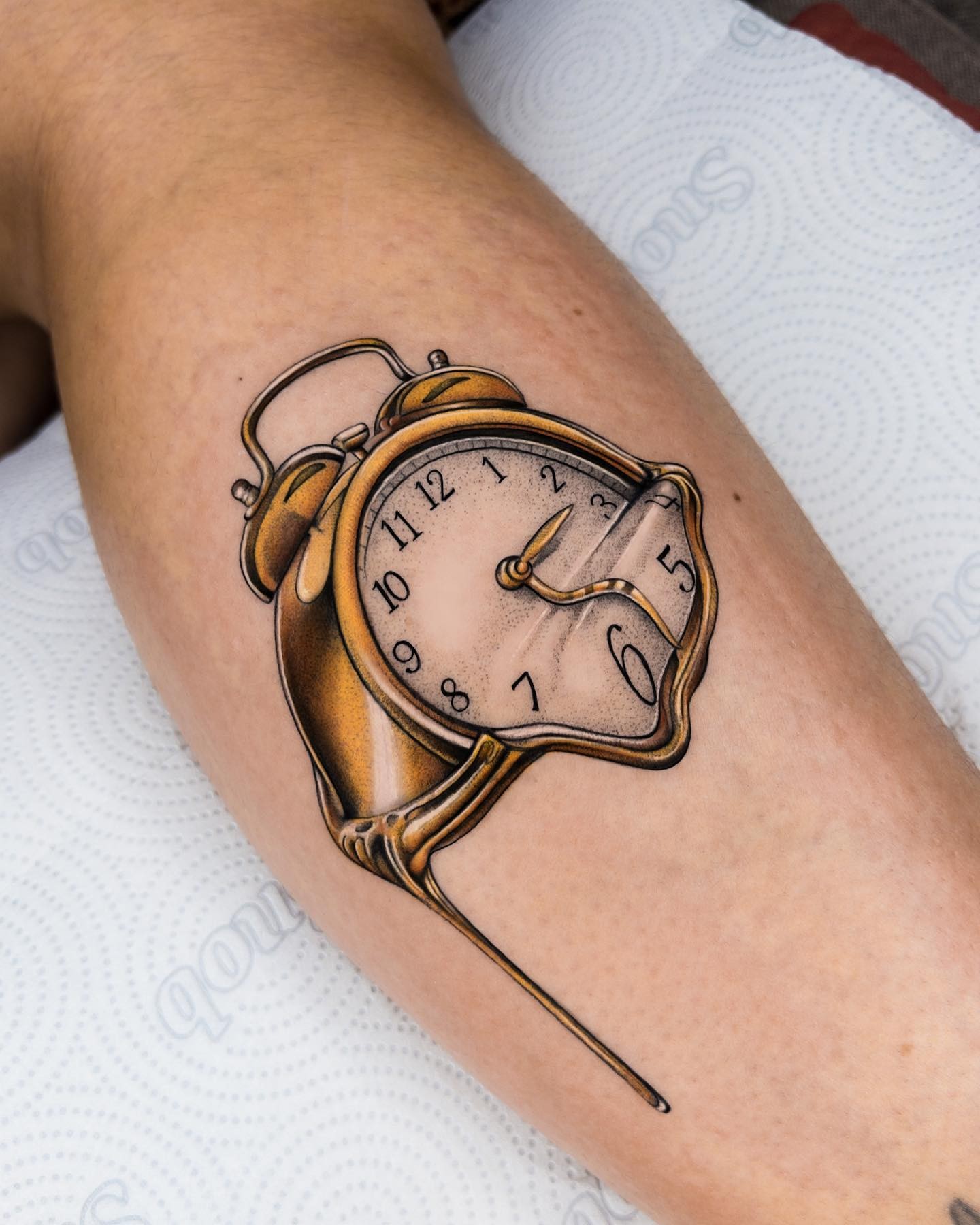 Melting Clock Tattoo