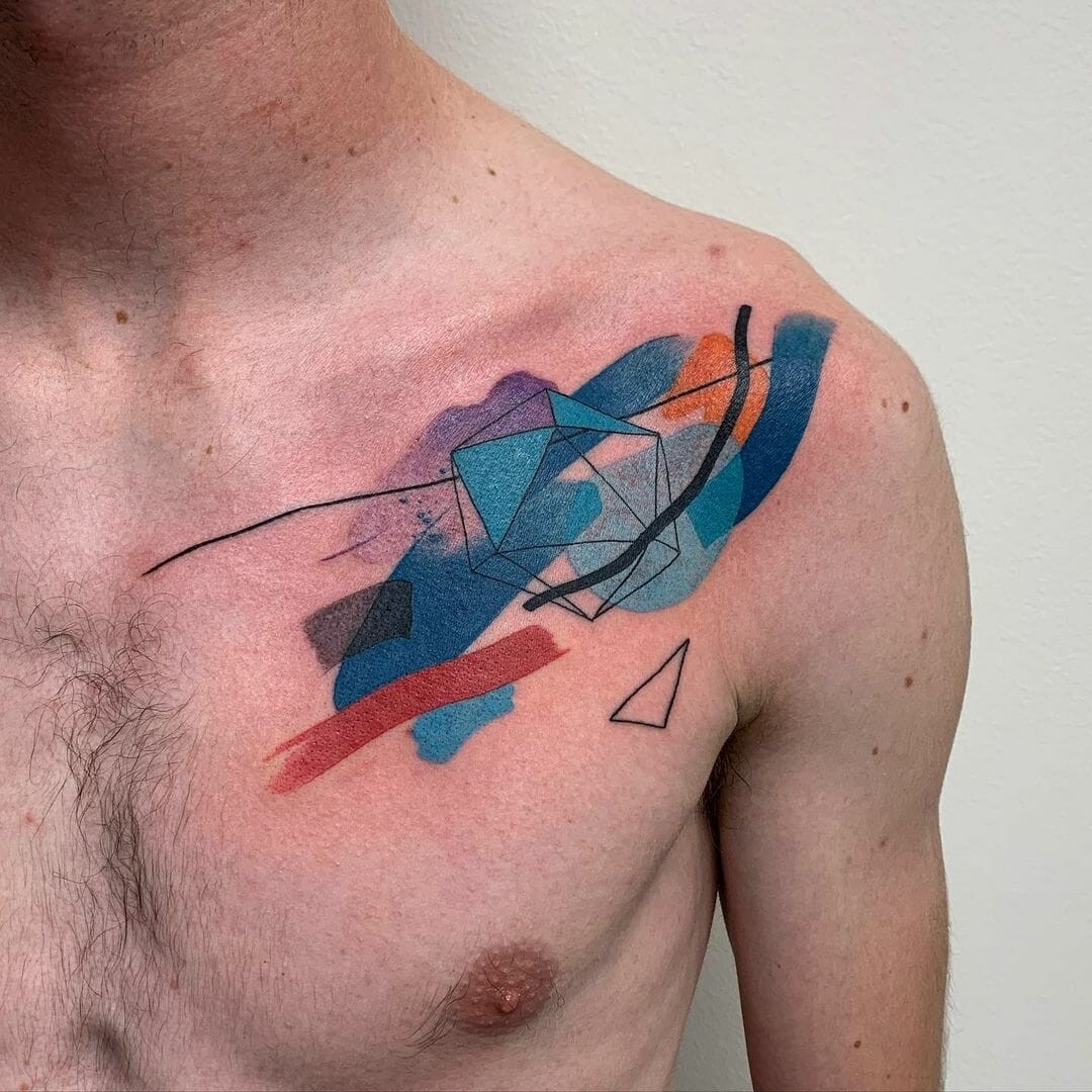 Abstract Brush Stroke Tattoo