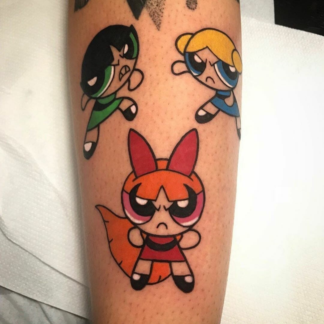 Power Puff Girls Cartoon Tattoos