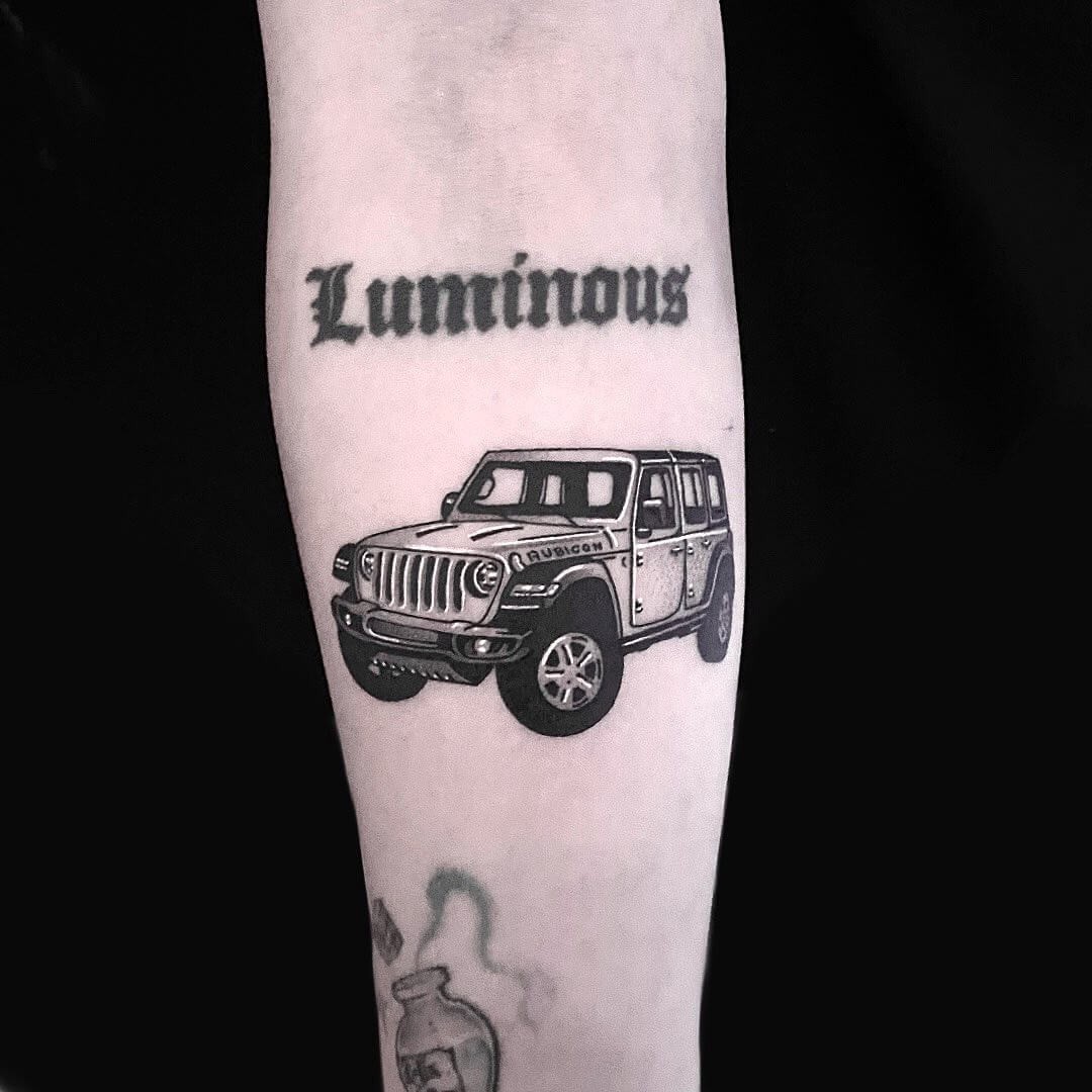 Simple Jeep Tattoo Design