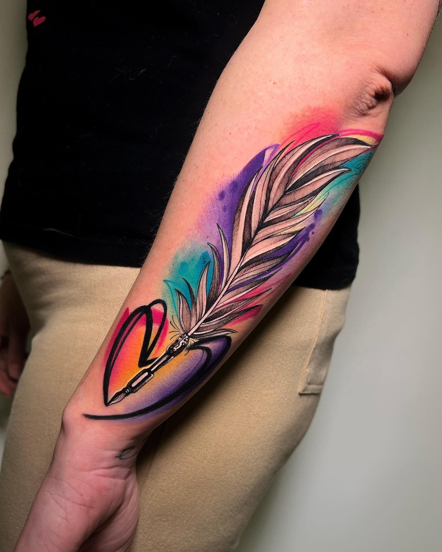 Feather Tattoos Ideas for Cover-Ups