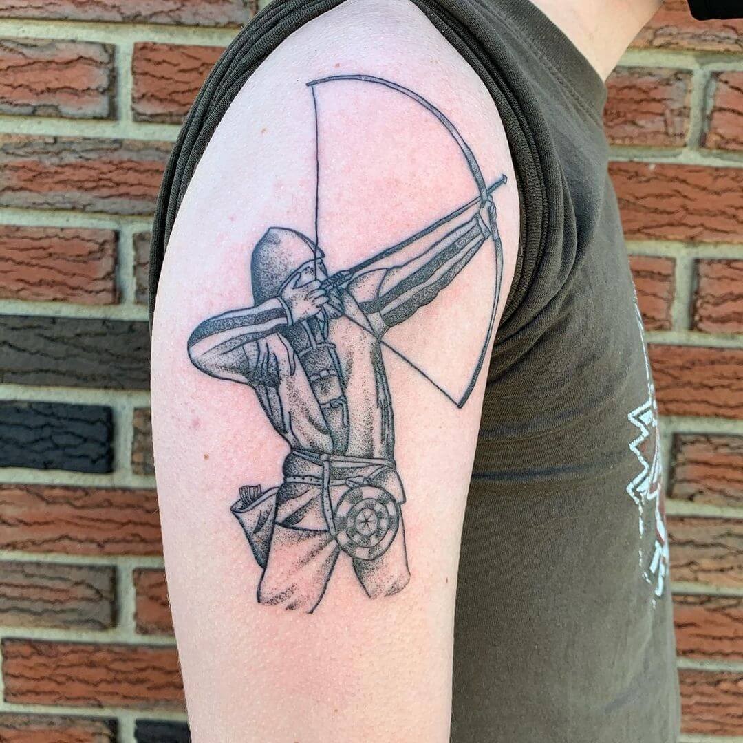 Archer’s Stretched Back Bow Tatto