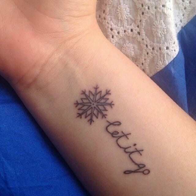 Let It Go Blackline Wrist Tattoo