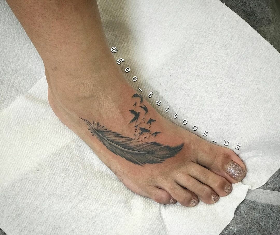 Bird Tattoos On Foot