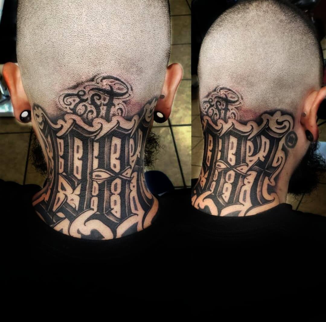 Rad 1987 Tattoo On Neck