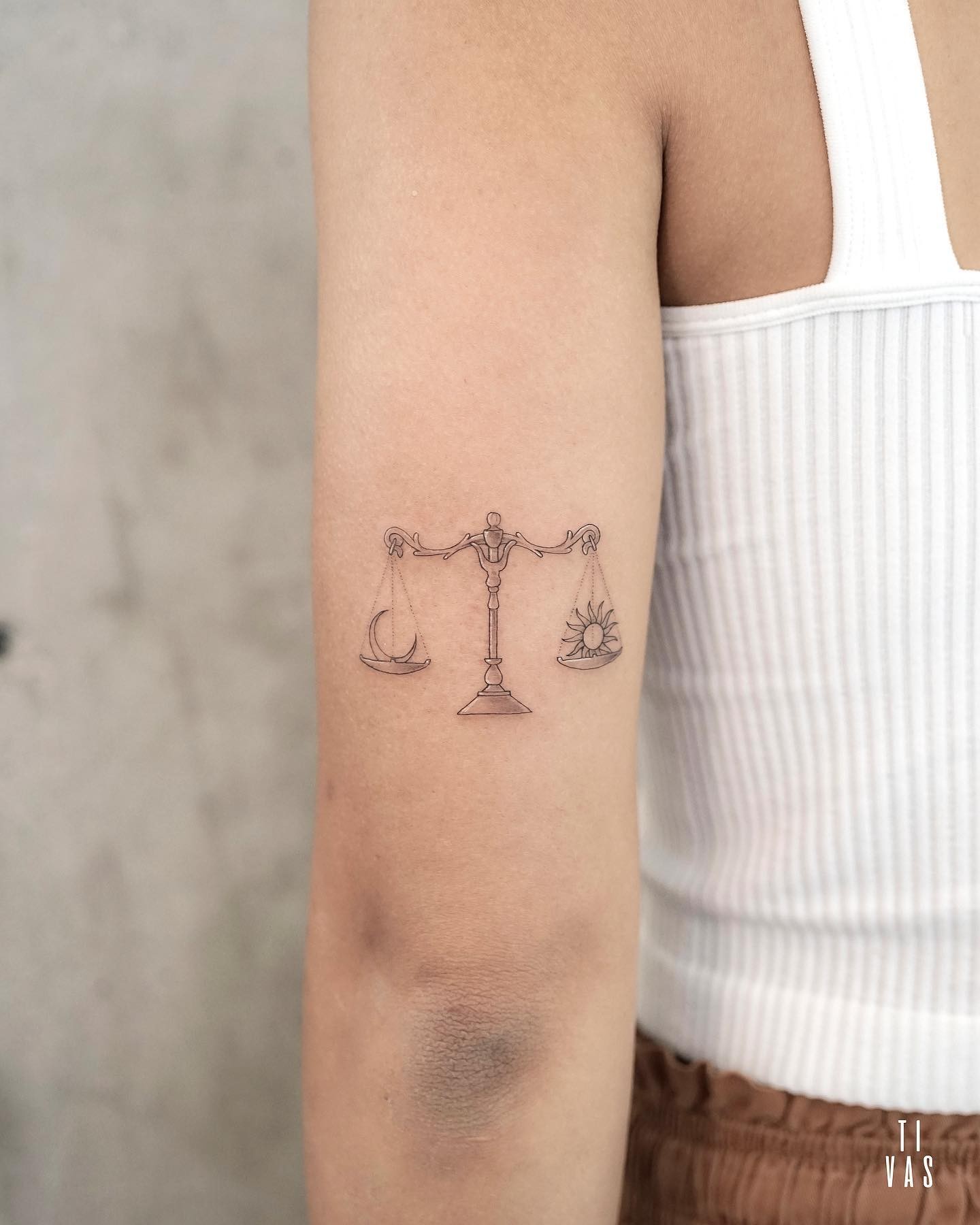 Simple Libra Tattoos In Black Ink