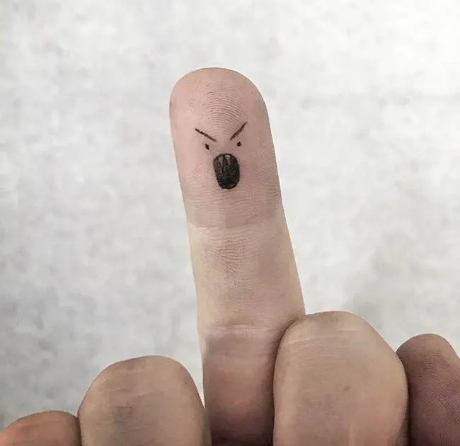 Finger Dot Tattoo