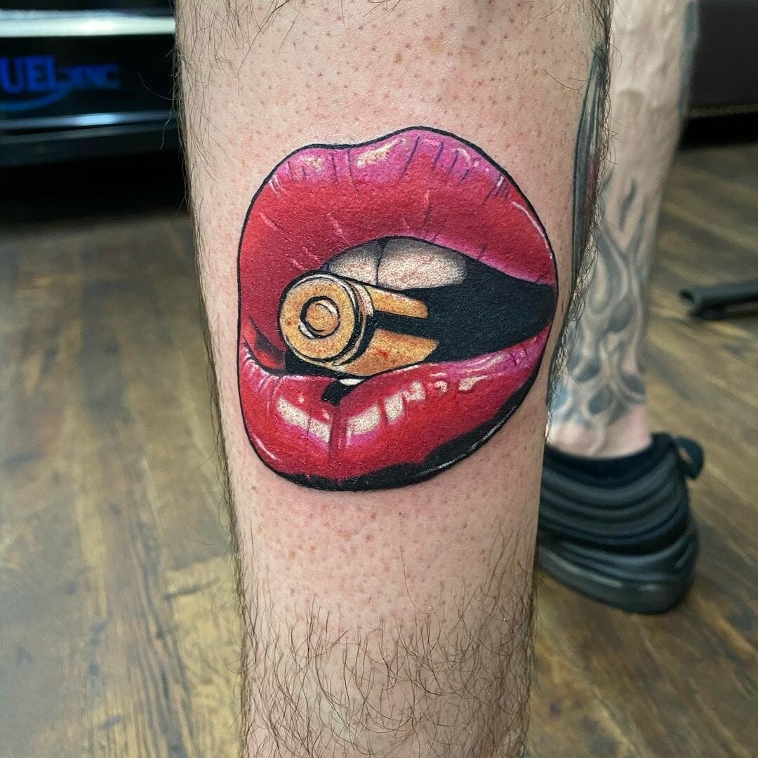 Red Lips Tattoo