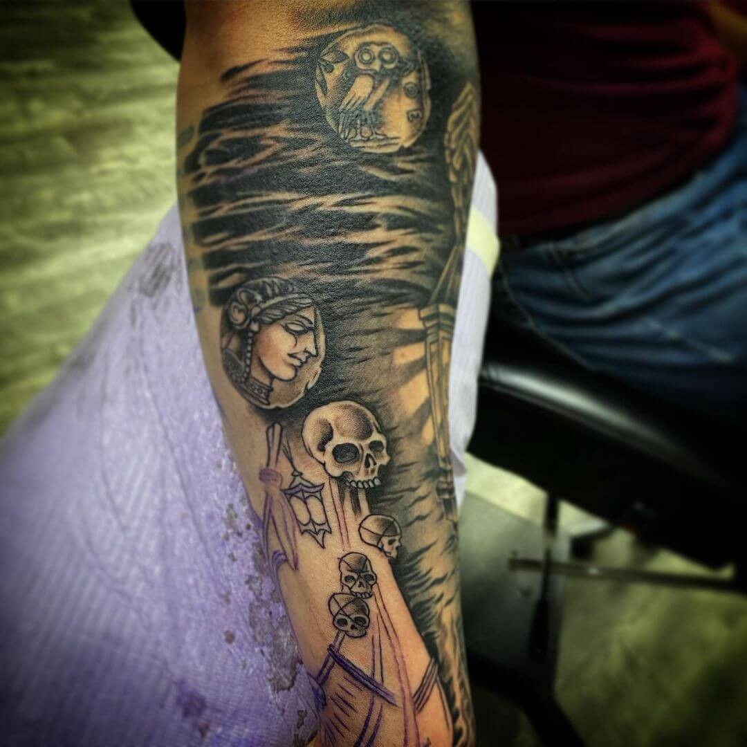 Charon Idea Tattoo With Different Elements