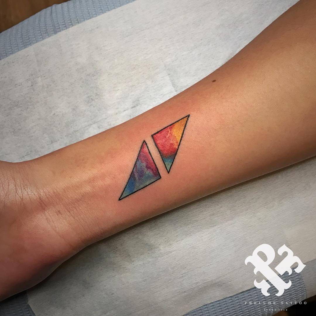 Watercolor Avicii Tattoo