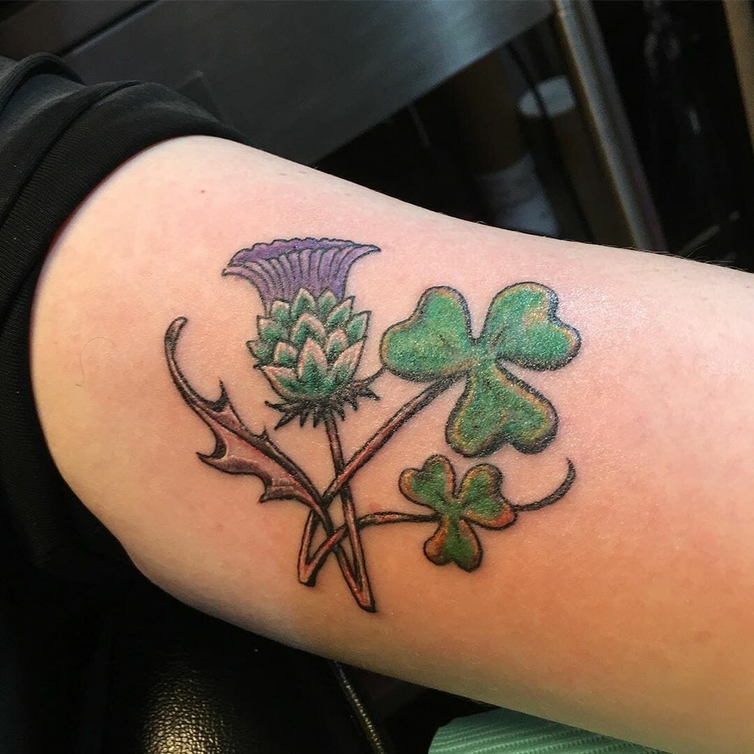 Thistle and Shamrock Tattoo