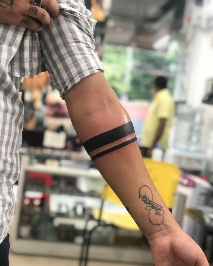 Solid Black Armband Tattoo