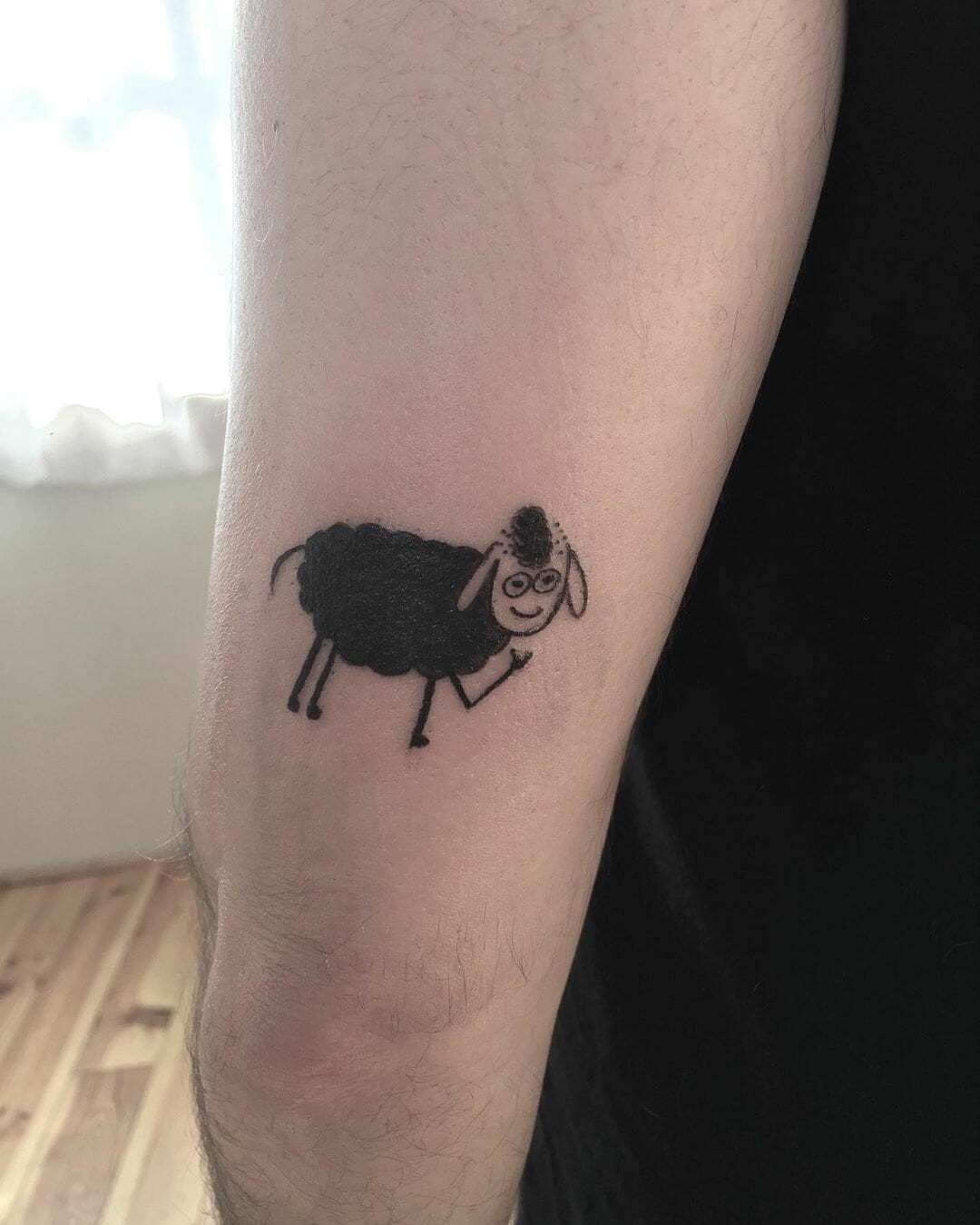 Dark Sheep Peace Sign Tattoo Design