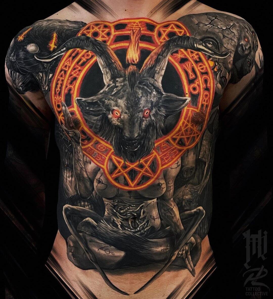 Frontal Baphomet Tattoo