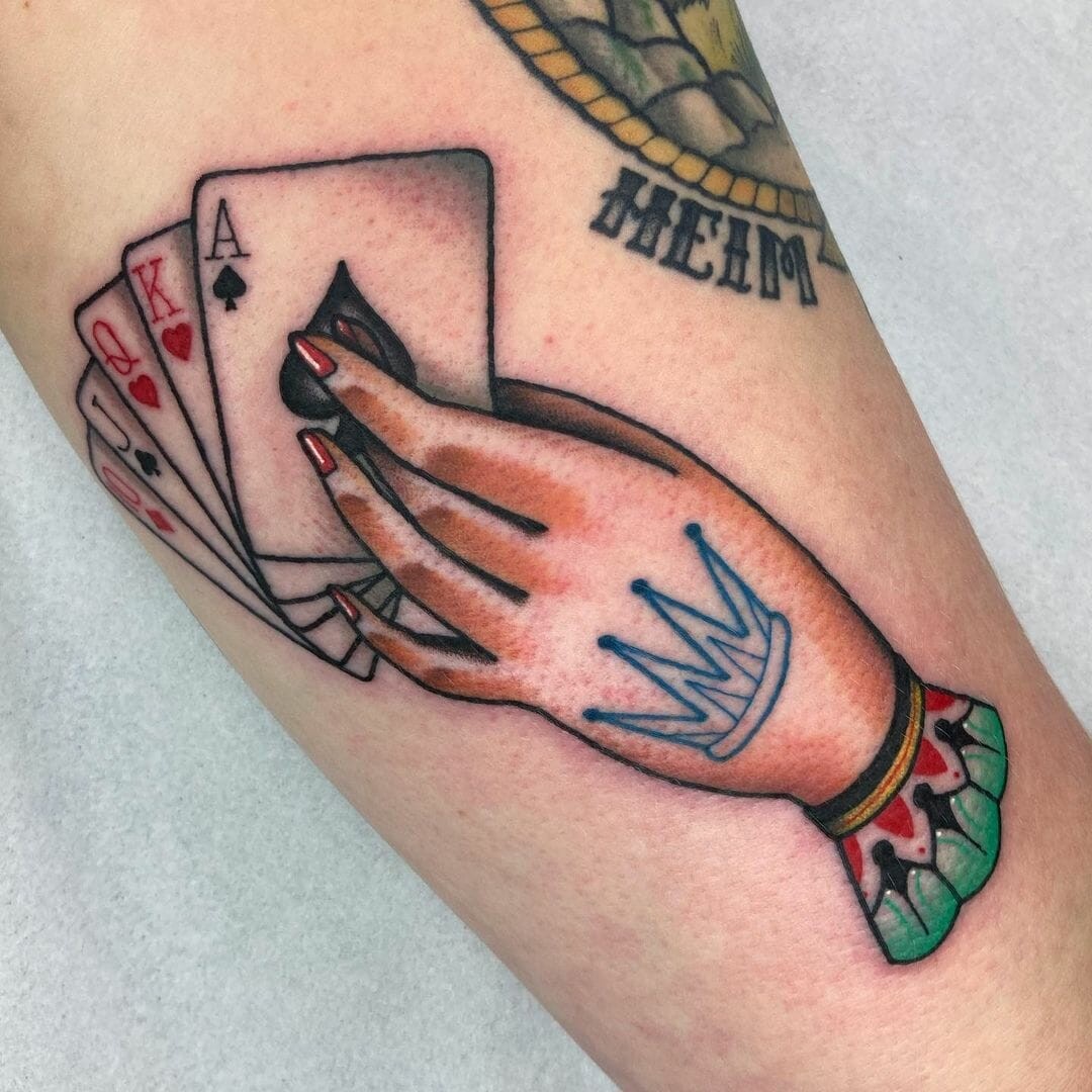 King Of Hearts Playing Cards Tattoo