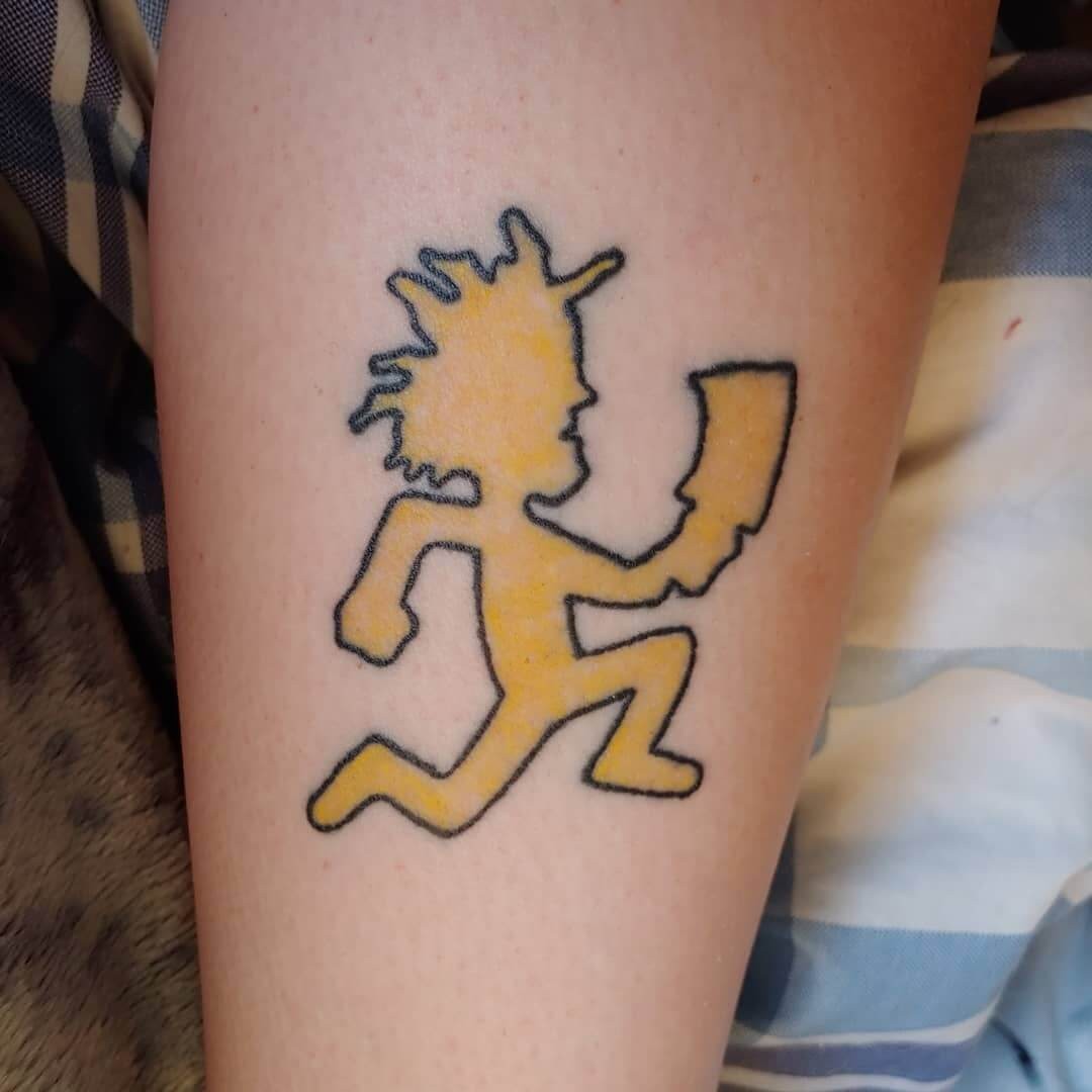 Bright Yellow Hatchetman Tattoo Ideas