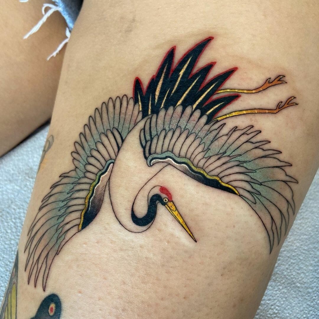 Flying Crane Tattoo