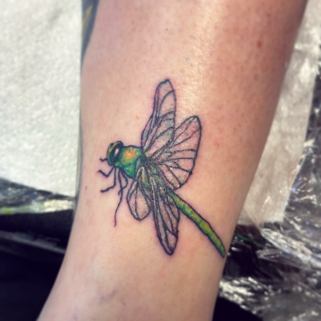 Green Insect Tattoo