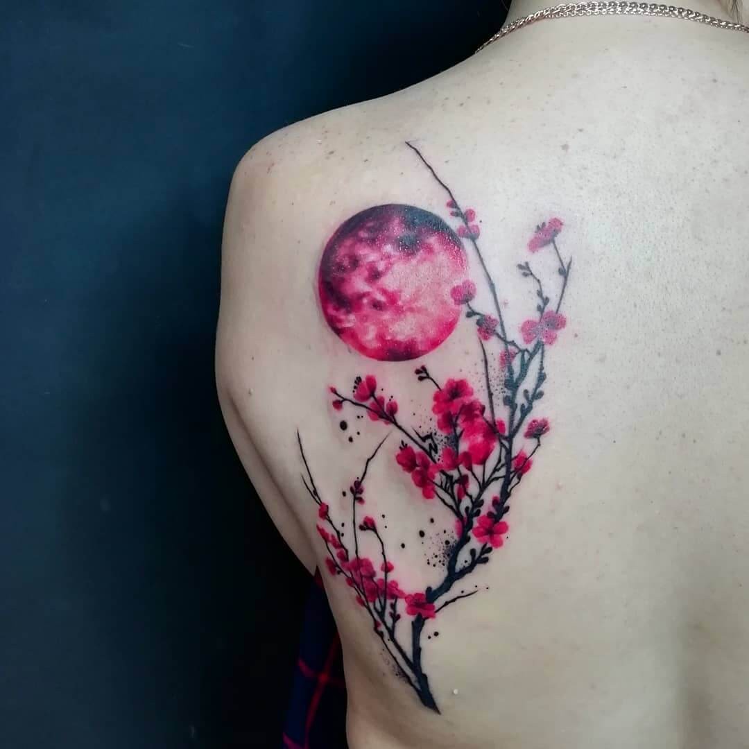 Cherry Blossom Back Tattoo