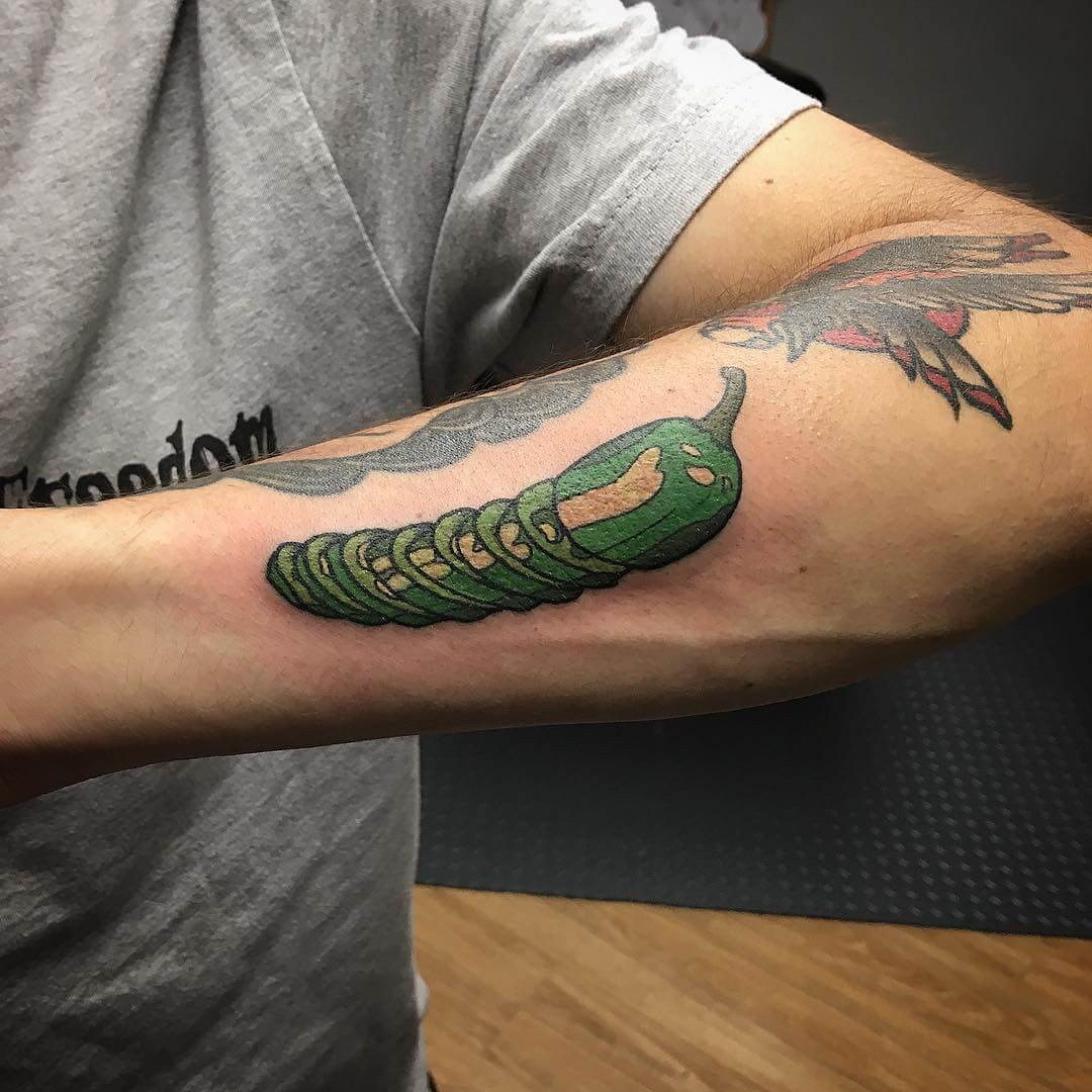 Neo-Traditional Jalapeno Slice Tattoo