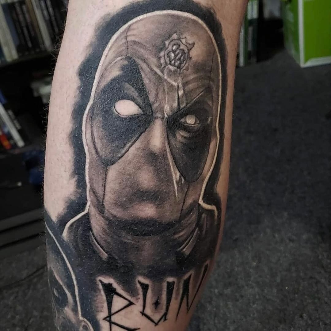 The Dynamic Grayscale Deadpool Tattoo