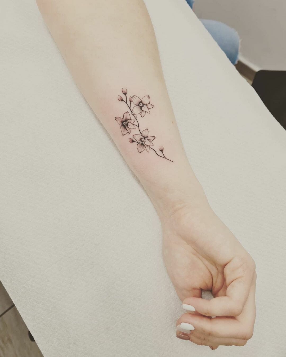 Small Orchid Tattoo