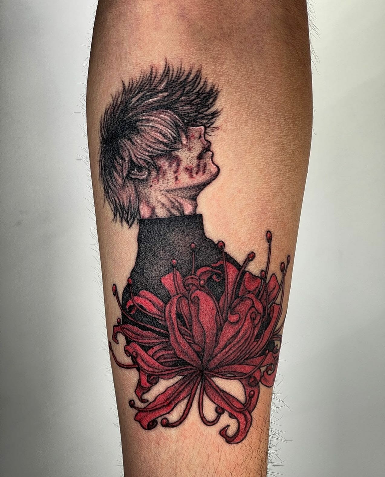 Goju Saturo Anime Tattooed On Forearm