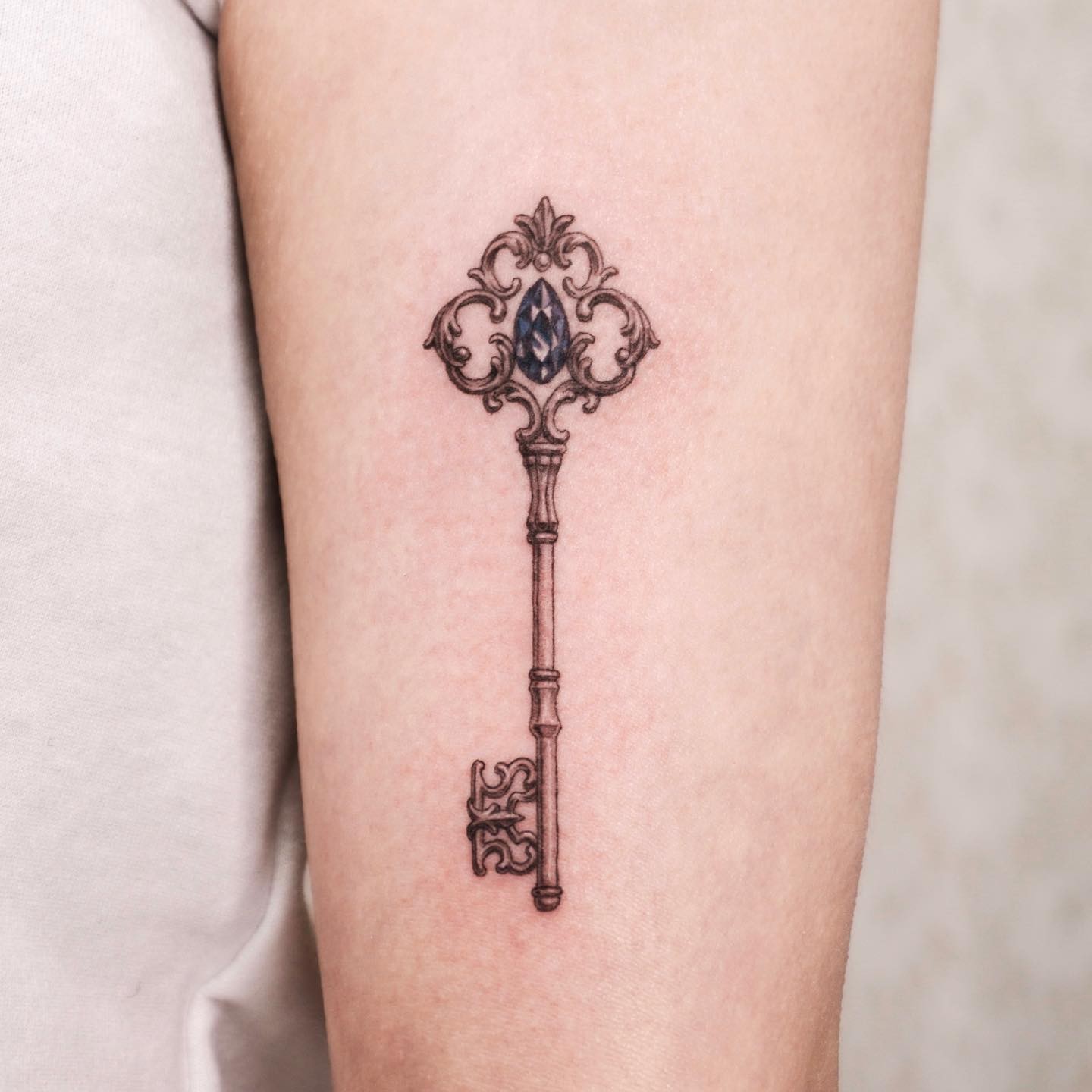 Beautiful Skeleton Key Tattoo