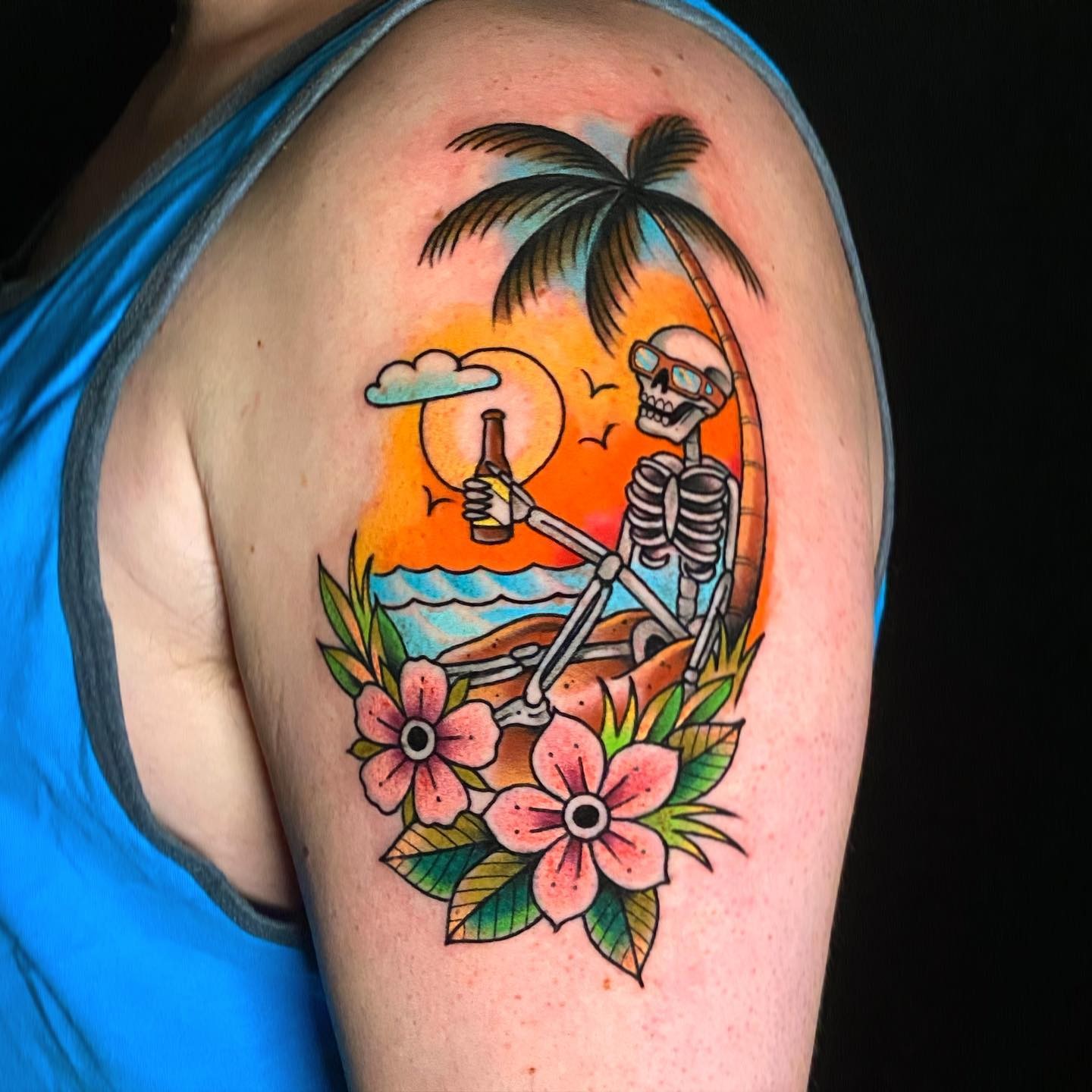 Skull Beach Tattoo