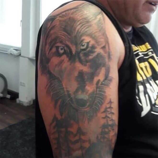 No Ragrets Black And White Wolf Tattoo You Don’t Want People To See Not A Temporary