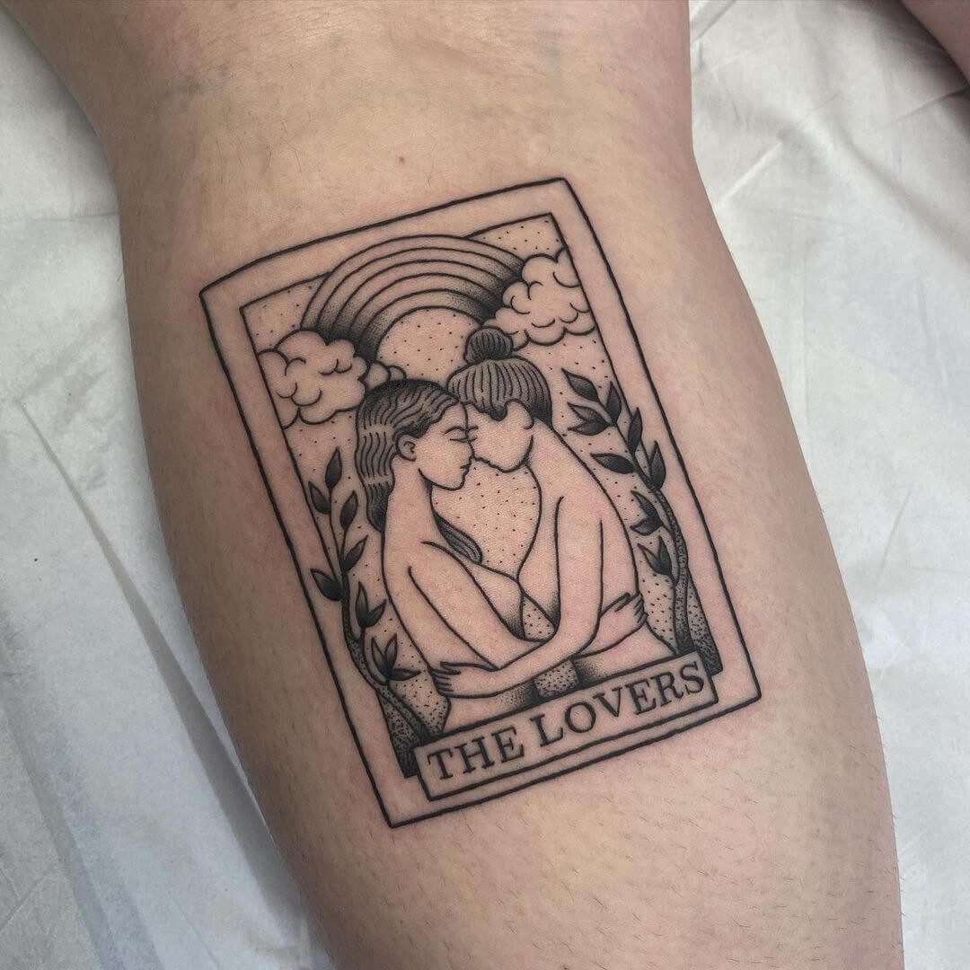 “The Lovers” Tarot Card Tattoo